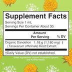 Organic Dandelion Root Extract by MaryRuth's | USDA Organic | Easy-to-Take | Liquid Dandelion Root Supplement | Herbal Extract | Vegan | Gluten Free | Sugar Free | Non-GMO | 30 Servings