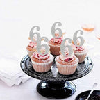 Rsstarxi 36 Pack Number 6 Cupcake Toppers 6th Birthday Cupcake Toppers Cheers to 6 Years Birthday Cupcake Toothpicks for Baby Shower Birthday Anniversary Party Cake Decorations Silver