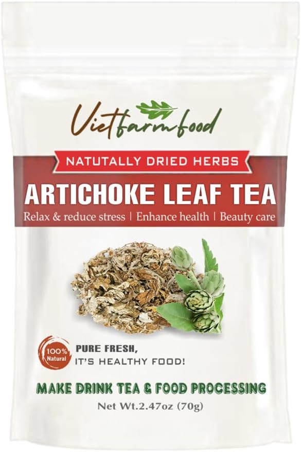 ARTICHOKE LEAF TEA 2.47 Oz (70g) VIETFARMFOOD:Natural pure dried herbs are used for making drinks and cooking ingredients. Drinking tea is a healthy habit that makes meals delicious and relaxing