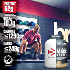 Dymatize Super Mass Gainer Protein Powder, Gourmet Vanilla, 52g Protein, 1g Creatine, 1280 Calories, 10.7g BCAAs, 245g Carbs, Contains Whey Protein Powder, Isolate, and Casein (8 Servings)
