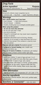 4Way Fast Acting Nasal Spray for Adults and Children 12+, Sinus Congestion Relief and Nasal Congestion Relief Nasal Spray - 1 Fl Oz Spray Bottle
