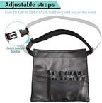 Comicfs Makeup Brush Bag 22 Pockets Professional Cosmetic Holder Organizer Apron with Artist Belt Strap for Women (Brush Not Included)