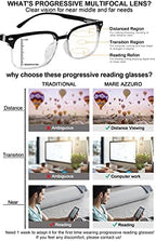 MARE AZZURO Progressive Multifocus Reading Glasses Blue Light Blocking Women Men Lightweight Multifocal Readers