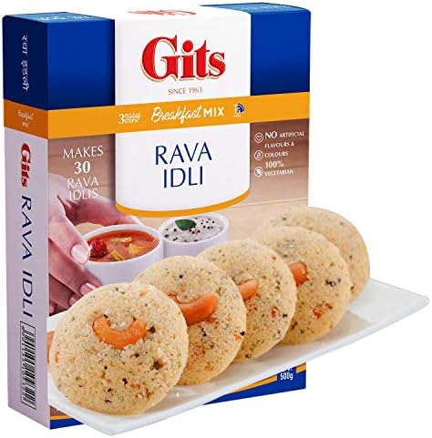 Gits Rava Idli Mix, 1500g (Pack of 3 X 500g Each)
