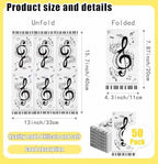 SietDESEO 50 Pieces 3-ply Music Note Napkins 13 x 15.7 Inch Guest Bathroom Napkins Disposable Hand Towels for Bathroom Wedding Birthday Music Themed Party Paper Dinner Napkin