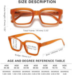 Readers for Women Fashion Style Square Reading Glasses with Spring Hinge Blue Light Blocking for Men Ladies