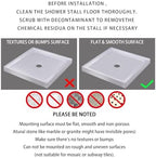 Yimobra Shower Stall Mat Non Slip, 21x21 Inch, Soft Square Bath Mat for Shower with Suction Cups and Drain Holes, Stall Floor Mats for Bathroom, Machine Washable, Bathroom Accessories, White