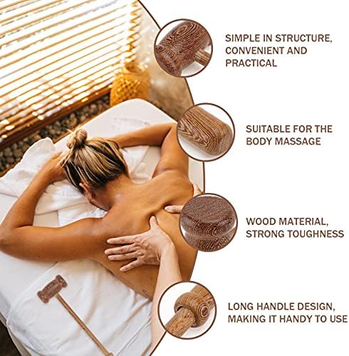 Handheld Massage Tool Neck Massage Hammer Wooden Body Massager Back Pounding Fitness Hammer