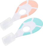 Toothbrush Set 2pcs, Soft Silicone Bristles Training Toothbrushes and Babies Ages 0-10, Gentle Oral Care for Sensitive Gums, Mint Green and Pink Random Color
