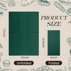 Qilery 100 Pcs Linen Feel Disposable Dinner Napkins Decorative Paper Napkin 17"x12" Paper Soft Hand Towel Absorbent Disposable Guest Towel for Kitchen Wedding Party(Green)