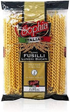 Sophia Long Fusilli Pasta – Authentic Italian Fusilli Lunghi, 6-Pack | 12-Inch Giant Spiral Pasta Noodles | Long Fusilli Col Buco Imported from Italy | Gourmet Pasta for Sauces & Italian Recipes