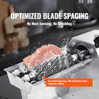 VEVOR Commercial Meat Tenderizer, Heavy Duty 304 Stainless Steel Kitchen Tool with Meat Tong, Cleaning Brush, and Tray, 750W Electric Meat Tenderizer Machine for Beef, Turkey, Chicken, Pork, and Fish