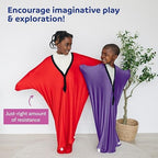 Fun and Function - Space Explorers Body Sock - Calming Sensory Sack for Kids, Teens, & Adults - Promotes Self-Regulation Skills - Red - Small (40" L x 26" W)