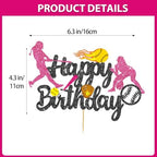 Softball Cake Topper Black Softball Birthday Party Decorations Softball Party Cake Decorations for Girls Sport Decor