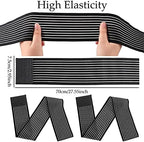 Syhood Compression Bandage Wraps for Leg, Elastic Calf Compression Sleeve Ankle Support, Adjustable Plus Size for Men and Women Stabilising Ligament, Joint Pain, Sports(4 Pieces,28 Inches)