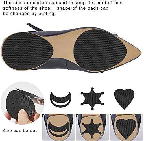 Ashoesert's Shoe Sole Protector for Heels,Shoe Grips on Bottom of Shoes, Anti Slip Shoe Grips,Non Slip Shoe Pads,Non Slip Pads for Shoes, Shoe Gummies for Heels