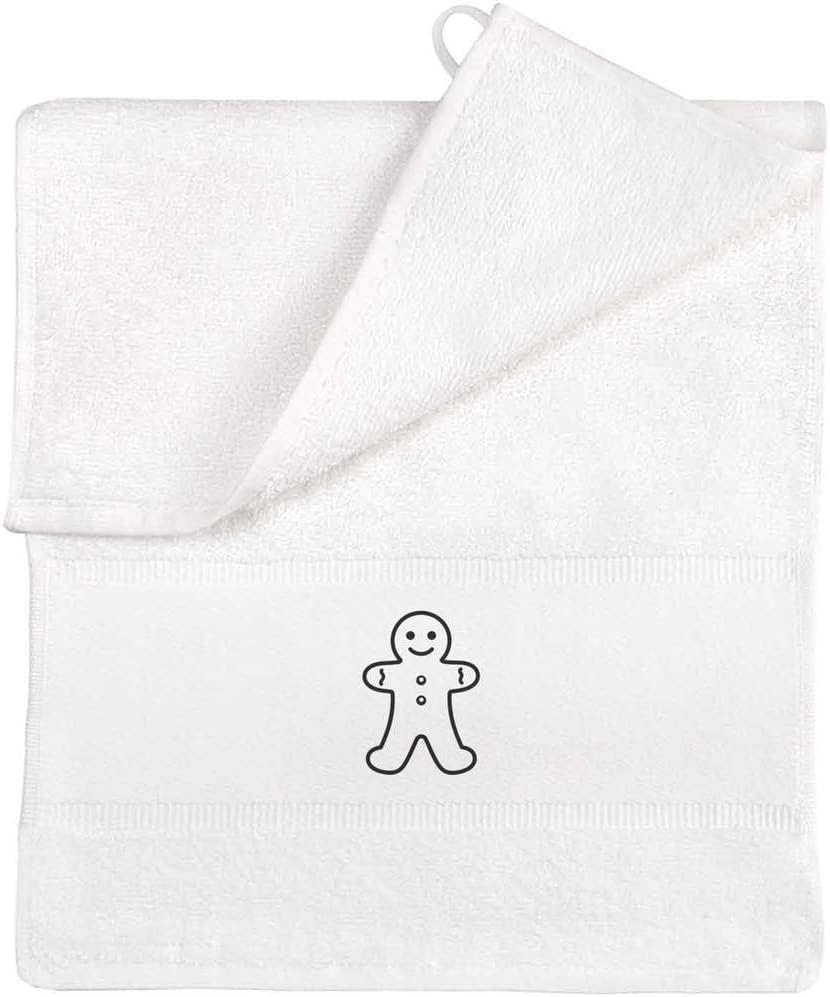 Azeeda 'Gingerbread Man' Flannel/Guest Towel (TL00093980)
