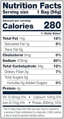 Cape Cod Potato Chips, Sea Salt and Vinegar Kettle Chips, 2 Oz (Pack of 6)