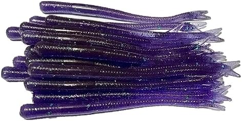 20 Pcs 4-1/2" Drop Shot Finesse Worms (Scent, Float), Soft Plastic Worms, Bass Fishing Worms
