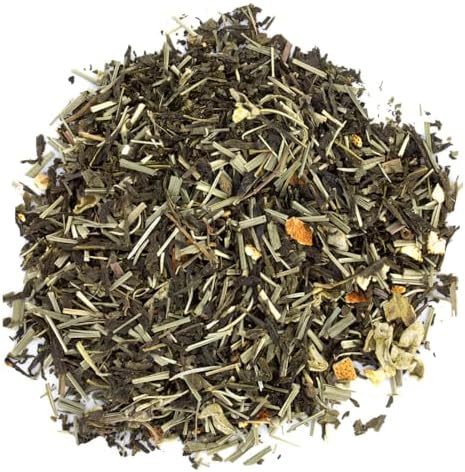 English Tea Store - Calming De-Stress Wellness Tea | Loose Leaf Green Tea with Lemongrass & Sage | Relaxing & Citrus Flavor | Perfect for Stress Relief & Evening Relaxation | 16 oz