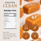 Béquet Celtic Sea Salt Caramels – Soft, Individually Wrapped Gourmet Caramel Candy, Gluten‑Free & Kosher – 24 oz Resealable Pouch