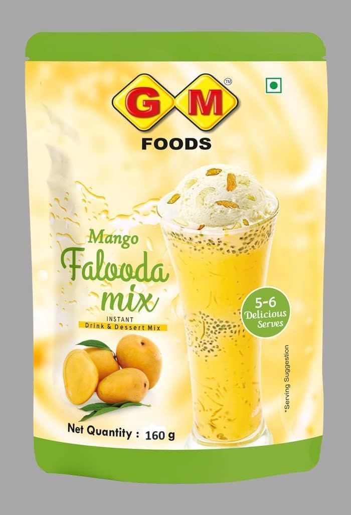 GM Foods Mango Falooda Mix 160 Gram (Pack of 1)