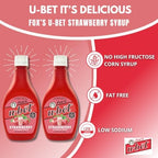FOX’S U-BET Syrup Bottle – Brooklyn Original Since 1900, Thick, No High Fructose Corn Syrup, Kosher Certified, Fat Free, For Egg Creams, Coffee, Milkshakes & Desserts, 20 oz (2-Pack, Strawberry)
