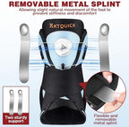 Ankle Brace for Sprained Ankle, Adjustable Knob Support with Removable Metal Splints, KTQUICK Breathable Ankle Stabilizer for Unsex, Pain Relief for Swelling,Injury Recovery,Sports,M(Shoes 8.5‘’-12‘’)