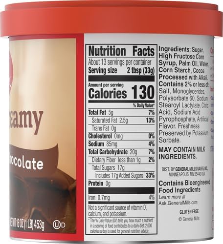 Betty Crocker Rich and Creamy Chocolate Frosting, Gluten Free, 16 oz