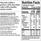 King Arthur Gluten Free Chocolate Cake Mix: Rich, Moist, and Delicious Dessert for Birthdays and Special Occasions - Non-GMO, Kosher, Non-Dairy Baking Mix (22 oz)