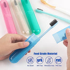 Hooqict 4 Pack Toothbrush Cases Travel Toothbrush Holder Portable Toothbrush Container Plastic Protector Cover Case for Traveling, Camping, Home, School, Business