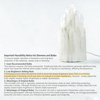 Handcrafted Selenite Lamp Carved, Selenite Tower,Unique Bedside Lamp Night Light, Happy Light,Salt Lamp,Dimmable Unique Table Lamps for Bedroom,White