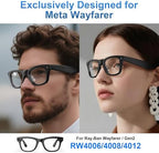 HIBLOKS Eyeglass Nose Pads Compatible with Ray-Ban Meta Wayfarer Gen 1 & Gen 2 Smart Glasses Accessories, Silicone Anti Slip Clip-on Glasses Nose Holder for Meta Gen 2 Smart Sunglasses (Split Type)
