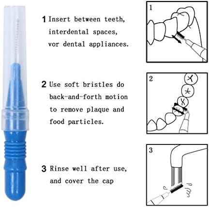 Interdental Brush (50 Counts) River Lake Toothpick Cleaners,Tooth Flossing Head Oral Dental Hygiene Brush,Tooth Cleaning Tool