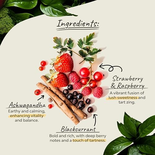 Organsia Herbal Tea - Very Berry with Ashwagandha - Certified Organic - Caffeine Free