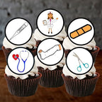 48 Nurse Edible Cupcake Toppers, Hospital Cake Decorations, Doctor Graduation Decorations, Nurse Graduation Decorations, Nurse Party Decorations, Nursing School, 48 x 1.18 Inch 3cm Uncut