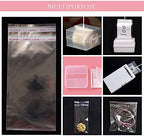 100 PCS Cake Money Box Transparent Bags, Money Pull Out Plastic Bags, Clear Self Sealing Cellophane Bags, Self Adhesive Resealable Bags, 3.1 x 7 IN