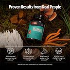 FreshCap Mushrooms Premium Organic Ultimate Mushroom Supplement - 12:1 Fruiting Body Extract with 29% Beta-Glucans - 3rd-Party Tested Nootropic for Energy, Focus & Immune Support (120 Capsules)