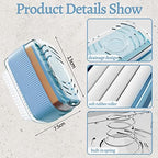 Multifunctional Laundry Soap Box for Soap Holder,Portable Scrubbing Soap Dispenser Roller Soap Cleaning Storage Foaming Box for Home Bathroom Kitchen,Laundry Cleaning Brush Soap Box (Blue)