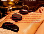 4Pcs Hot Massage Stones Set Natural Basalt Heated Warmer Stone for Spa Massage 2.36 x 3.14in (6x8cm)
