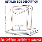 Plush Fluffy Lined Double Eyeglasses Holder Stand Protective Glasses Holder Case Rests Securely on Desk or Nightstand