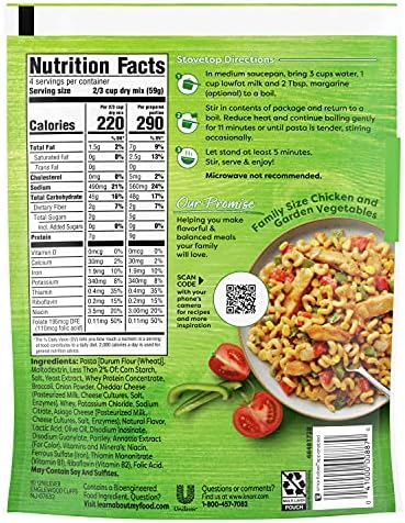 Knorr Pasta Sides 7 count For a Tasty Pasta Side Dish Cheddar Broccoli Family Pack No Artificial Flavors or Preservatives 8.6 oz