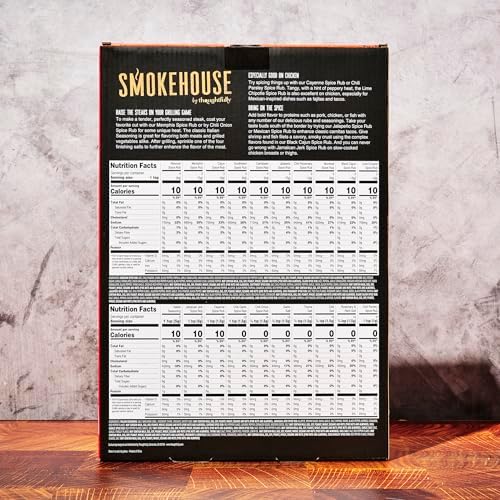 Smokehouse by Thoughtfully, Gourmet Ultimate Grilling Spice Set with Birthday Wrap, Includes 20 BBQ Seasonings & Rubs Like Chili Garlic, Italian, and Cajun, Gift for Him, Dad, or Grill Lovers