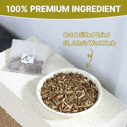 TEARELAE - St. John's Wort Tea Bags - 40 Count - Natural Saint John's Wort Tea Support for Relaxation - 100% Pure Premium Dried St Johns Wort Herb - Non-GMO - Caffeine-Free