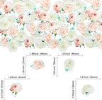 Gyufise 48Pcs White Edible Rose Cupcake Toppers for Baby Shower, Wedding, Bridal Shower, Birthday, Anniversary, Valentine's Day