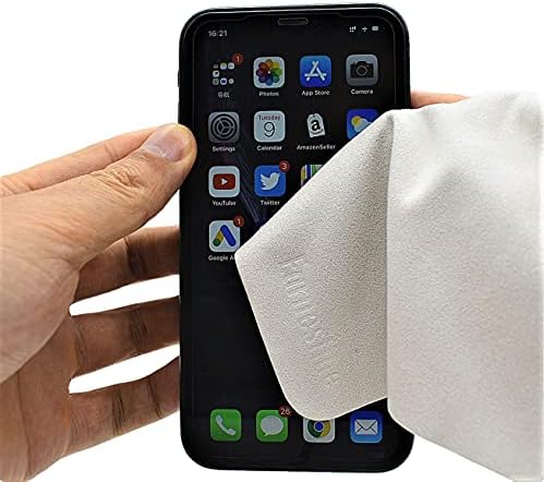 Earnestine Nice Soft Suede Fabric 10 Pack 6" x 7" Premium Eyeglass Cleaning Cloth, Safe No Color Bleeding Thick Glasses Cloth, Microfiber Eyeglass Cloths,Lint Free Lens Cloth Recyclable Packaging