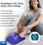 Hilph Foot Ice Pack Slippers,1 Pair Ice Pack for Foot and Toes for Plantar Fasciitis, Gout, Bunions & Neuropathy Relief, HSA or FSA Eligible Hot Cold Therapy Gel Slippers for Surgery Recovery, Blue