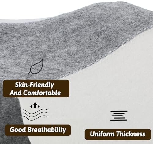 2Pcs Sauna Hat, Felt Sauna Cap for Women Men, Unisex Saunas Hat for Protect Hair, Bathroom Accessories