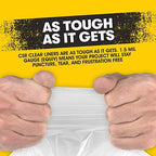 Aluf Plastics 33 Gallon Clear Trash Bags - 33" x 39" - 1.5 MIL (eq) - CSR Series - Heavy Duty Industrial Liners Clear Garbage Bags for Recycling, Contractors, Storage, Outdoor, 1 Count (Pack of 100)