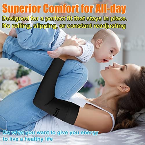 AMZAM® Medical Compression Arm Sleeve for Women & Men, 15-20 mmHg Graduated Compression Brace with Silicone Band for Pain Relief, Lymphedema, Edema, Swelling, Arthritis, Black M